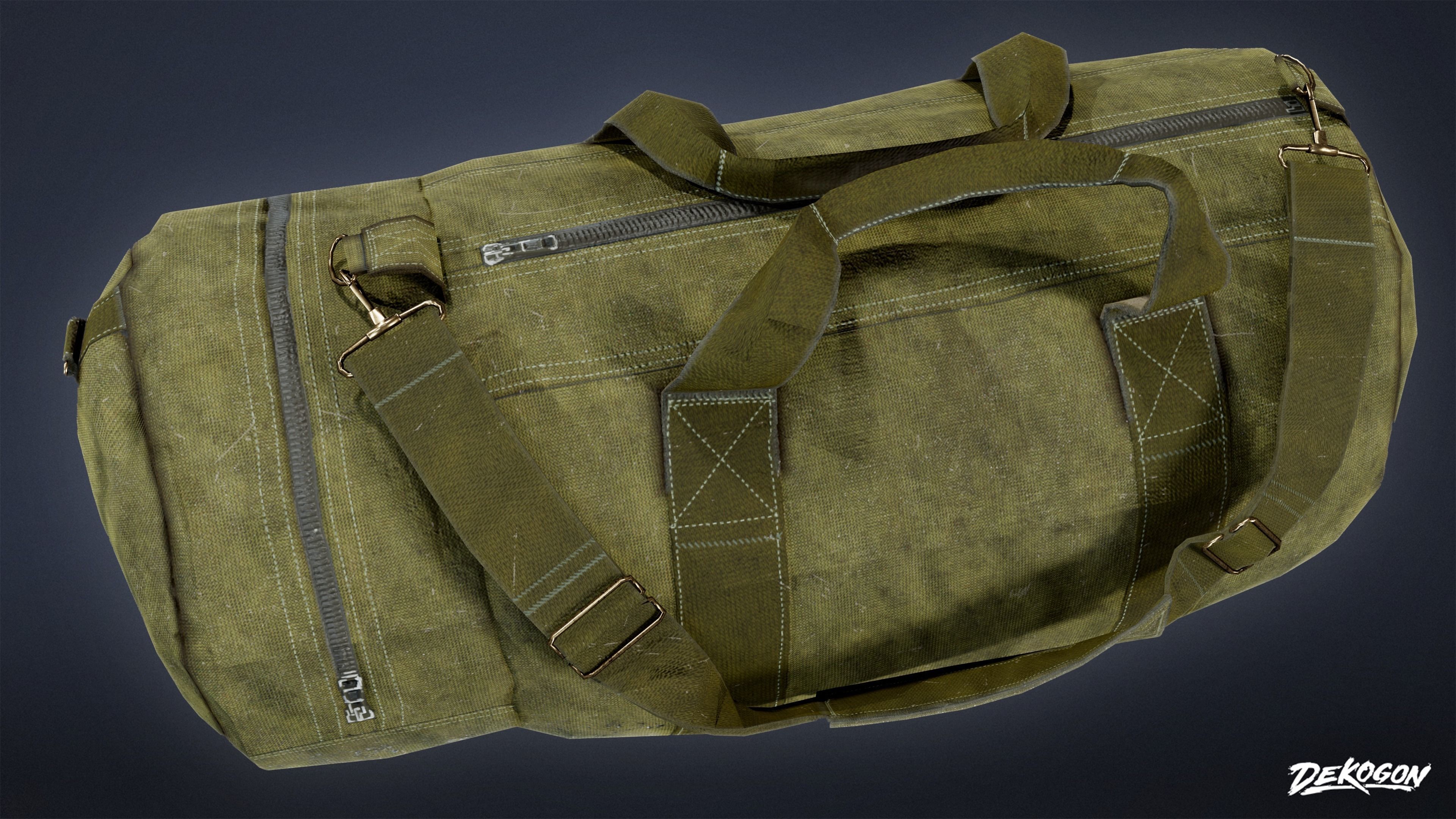 MILITARY - Bag 01 - LOW POLY Low-poly 3D model_5