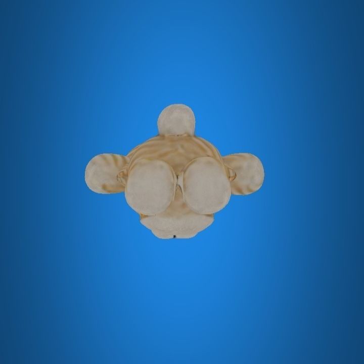 Teddy bear toy Low-poly 3D model_6