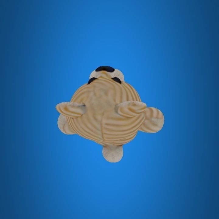 Teddy bear toy Low-poly 3D model_5