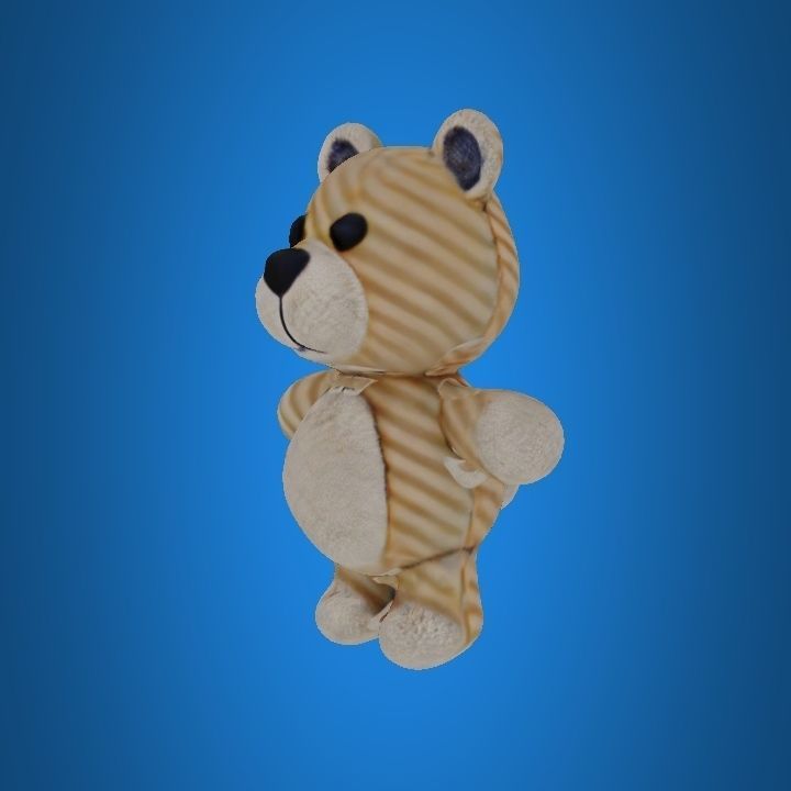 Teddy bear toy Low-poly 3D model_2