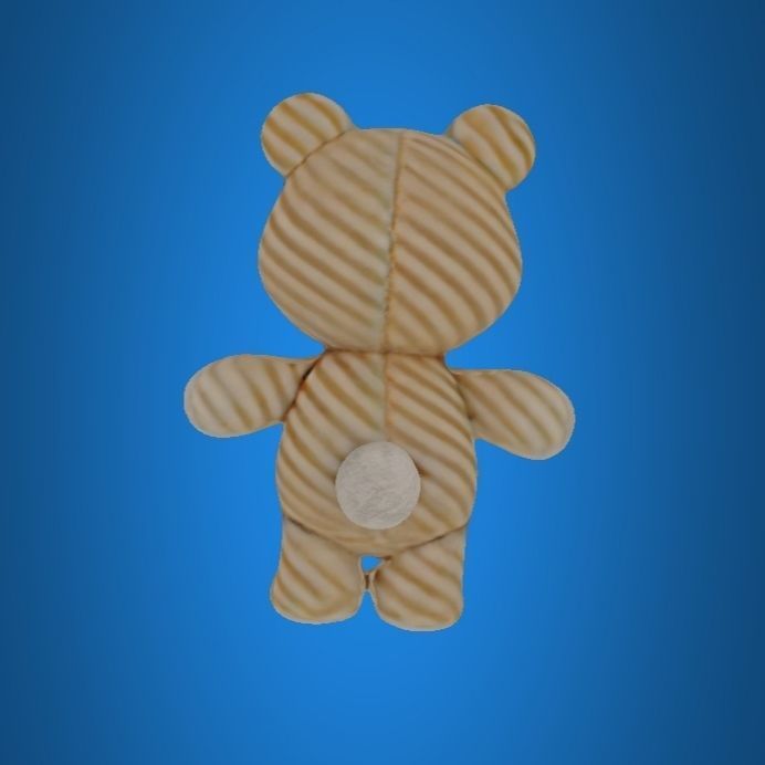 Teddy bear toy Low-poly 3D model_3