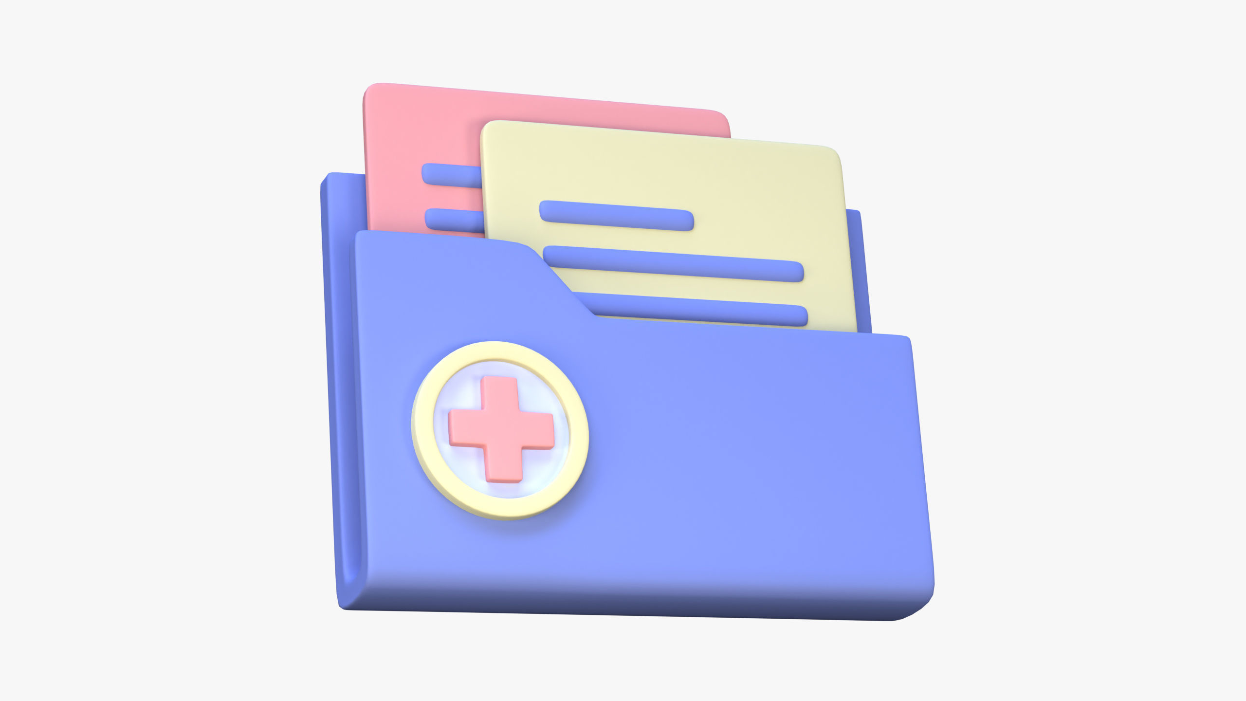 Medical Record Folder 3D Icon 3D model_4