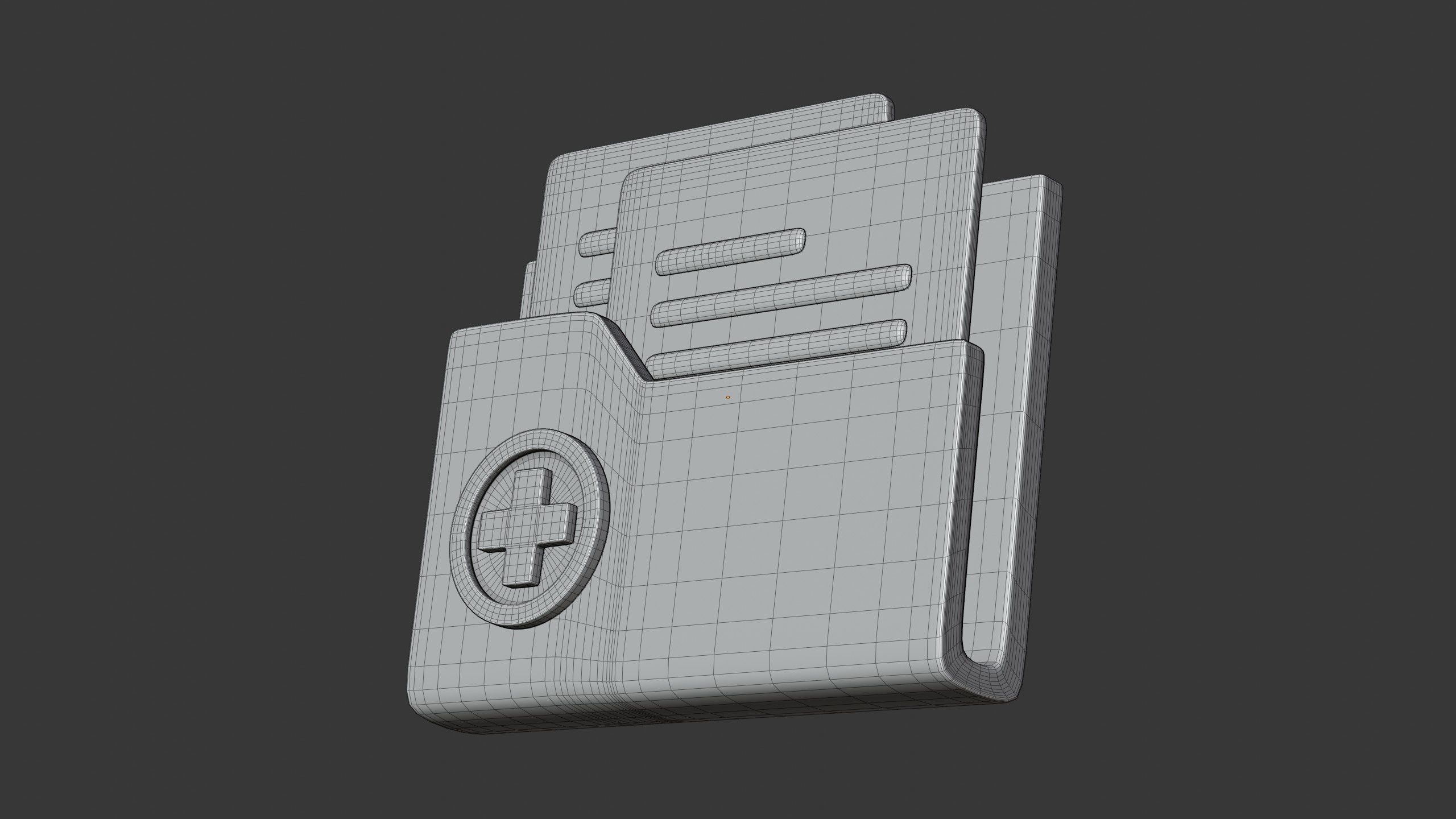 Medical Record Folder 3D Icon 3D model_7