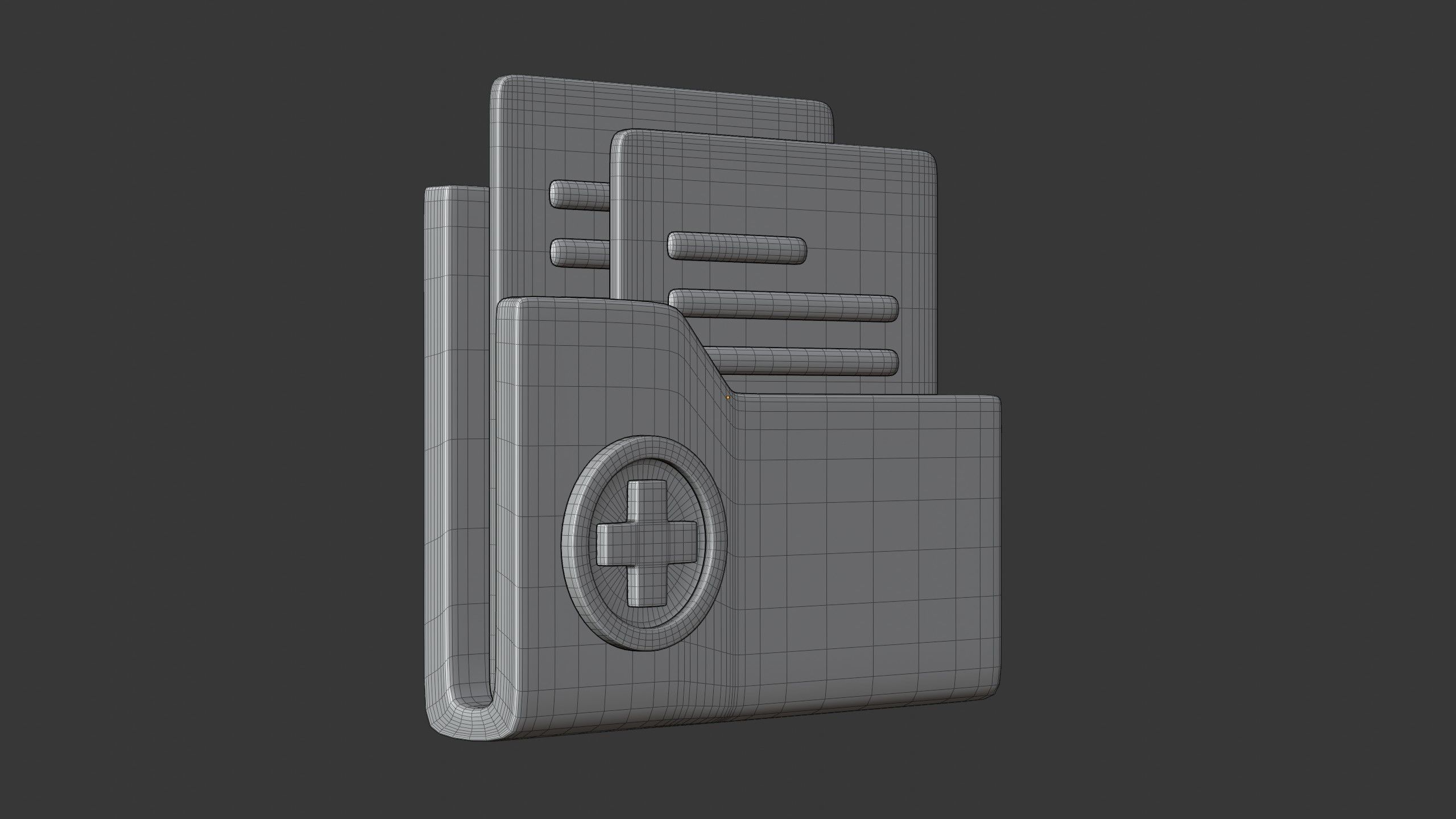 Medical Record Folder 3D Icon 3D model_6