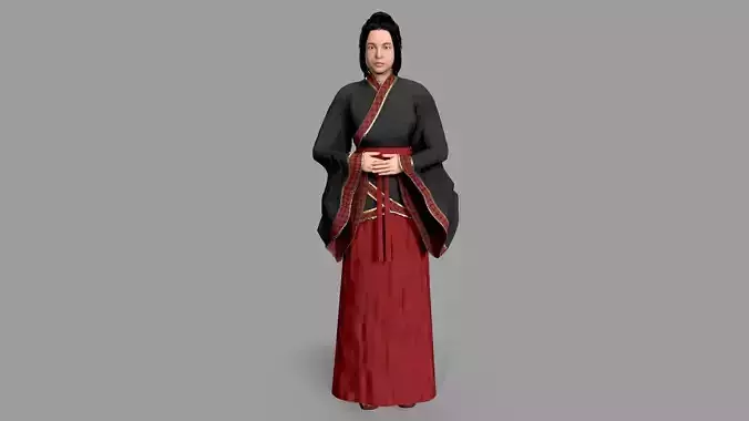 housemaid  Low-poly 3D model