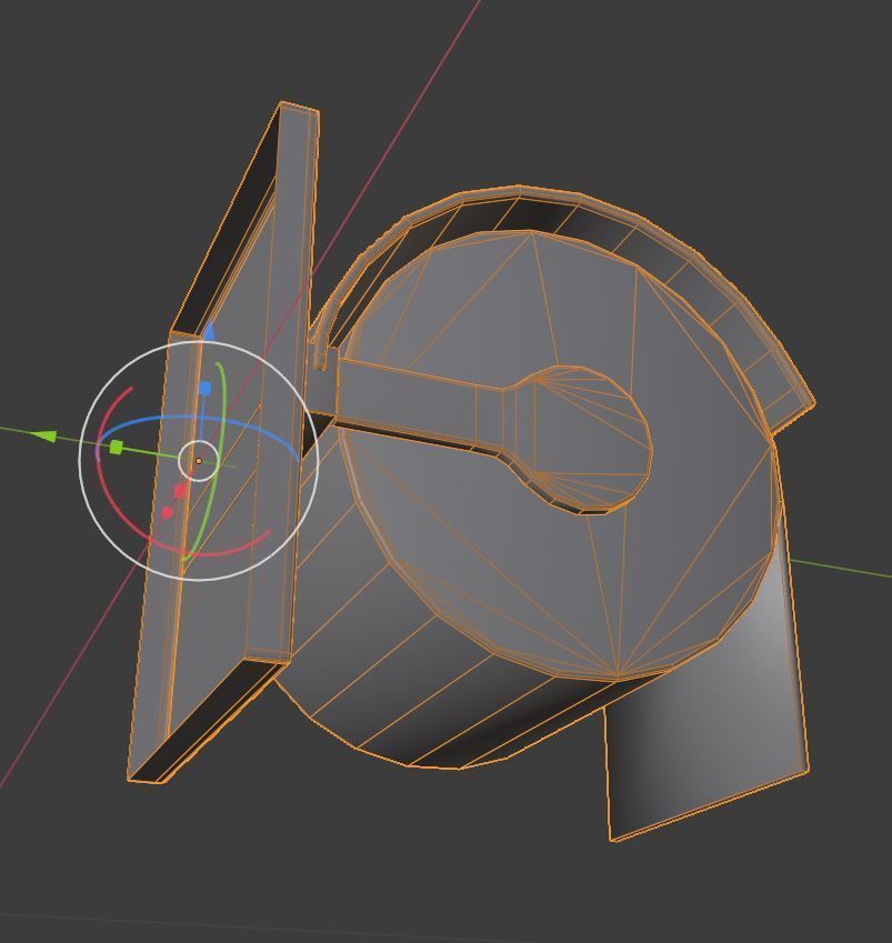 Toilet Paper Holder Low-poly 3D model_2