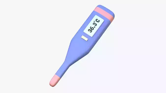 Digital Thermometer 3D Icon
