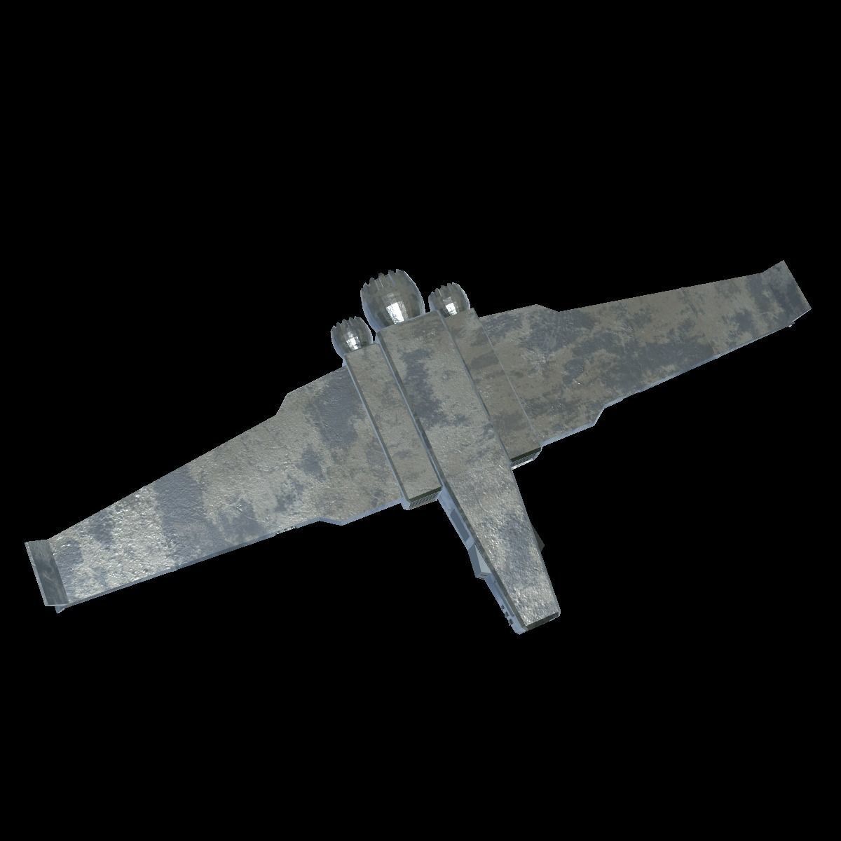 Low Poly Spaceplane Fighter Jet 3D Model Low-poly 3D model_9