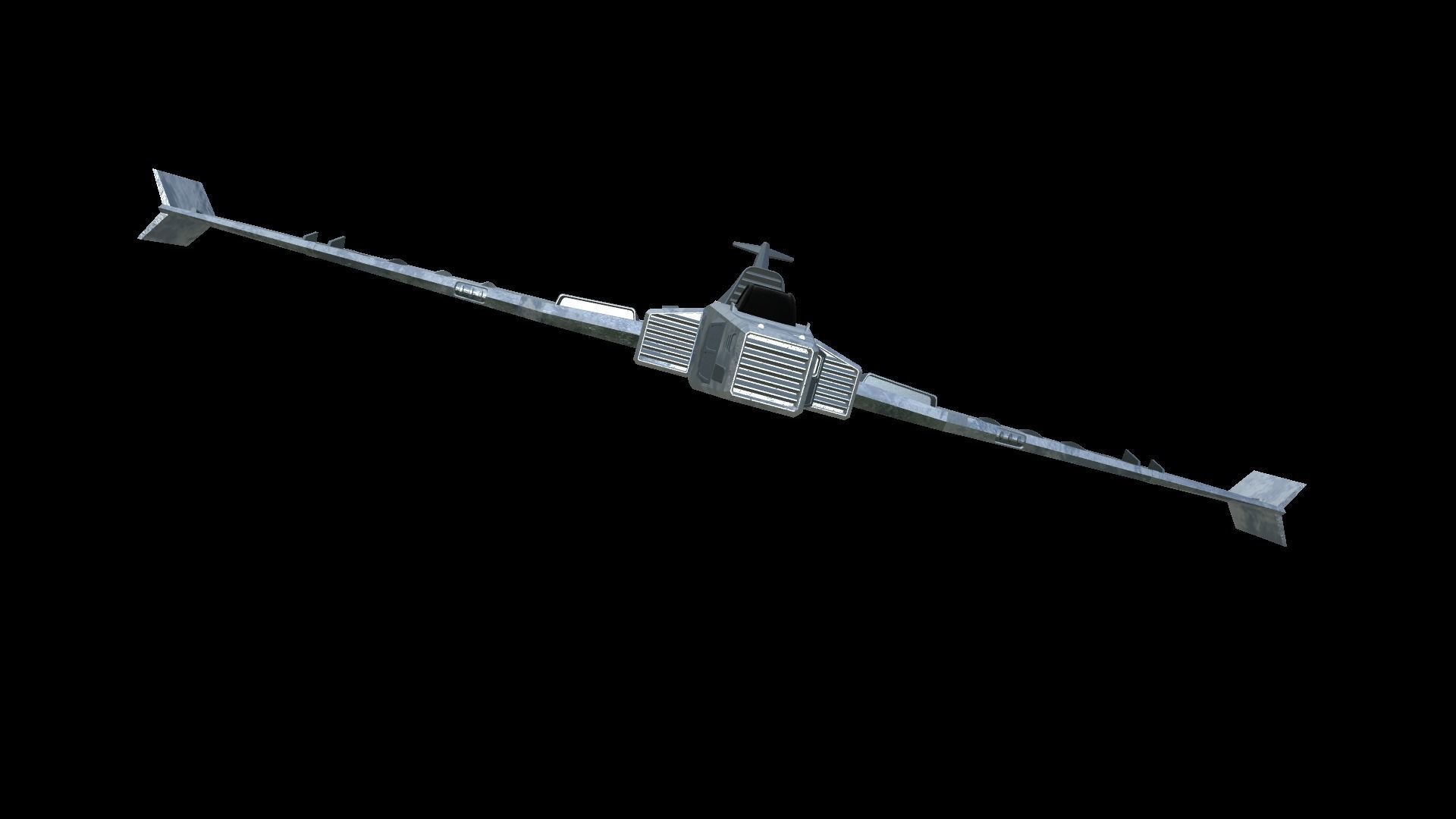 Low Poly Spaceplane Fighter Jet 3D Model Low-poly 3D model_1