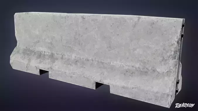 MILITARY - Barrier Concrete 01 - LOW POLY