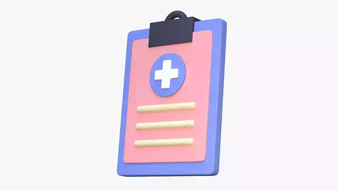 Medical Clipboard 3D Icon 3D model
