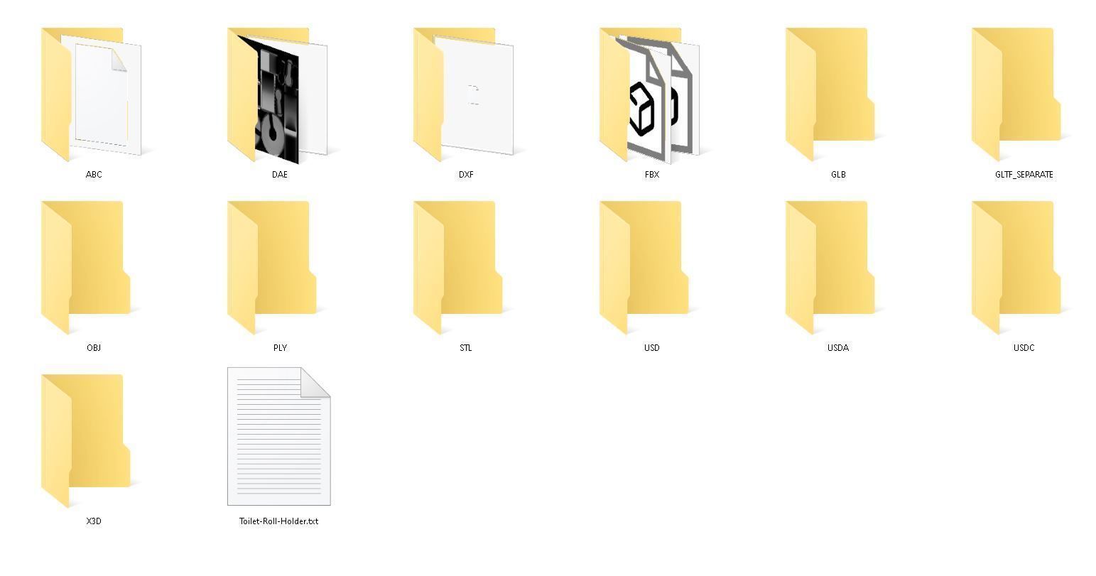 Modern Toilet and Toilet Paper Holder 3D Model Collection_3