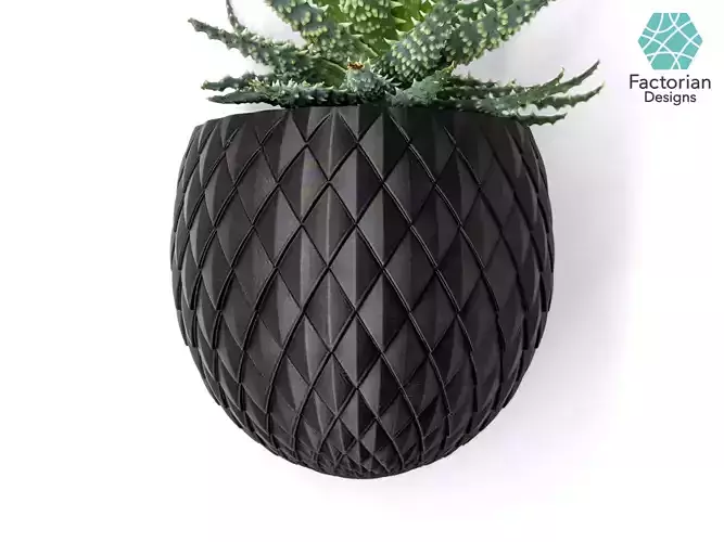 Wall PLANT POT Dragon Egg  STL to 3D print  Version Blossomscale