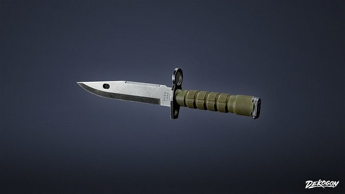 MILITARY - Bayonet 01 - LOW POLY Low-poly 3D model