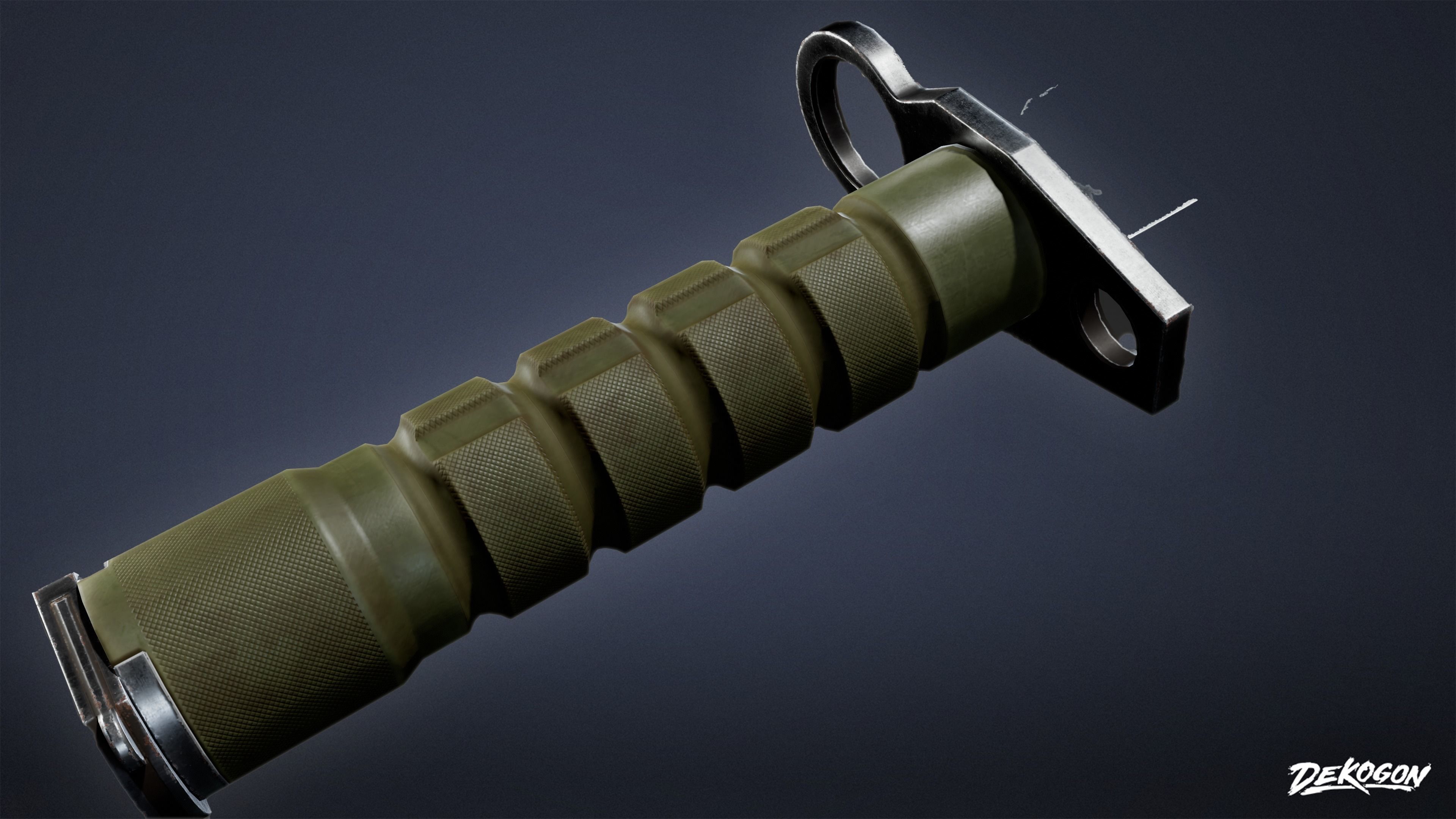 MILITARY - Bayonet 01 - LOW POLY Low-poly 3D model_7