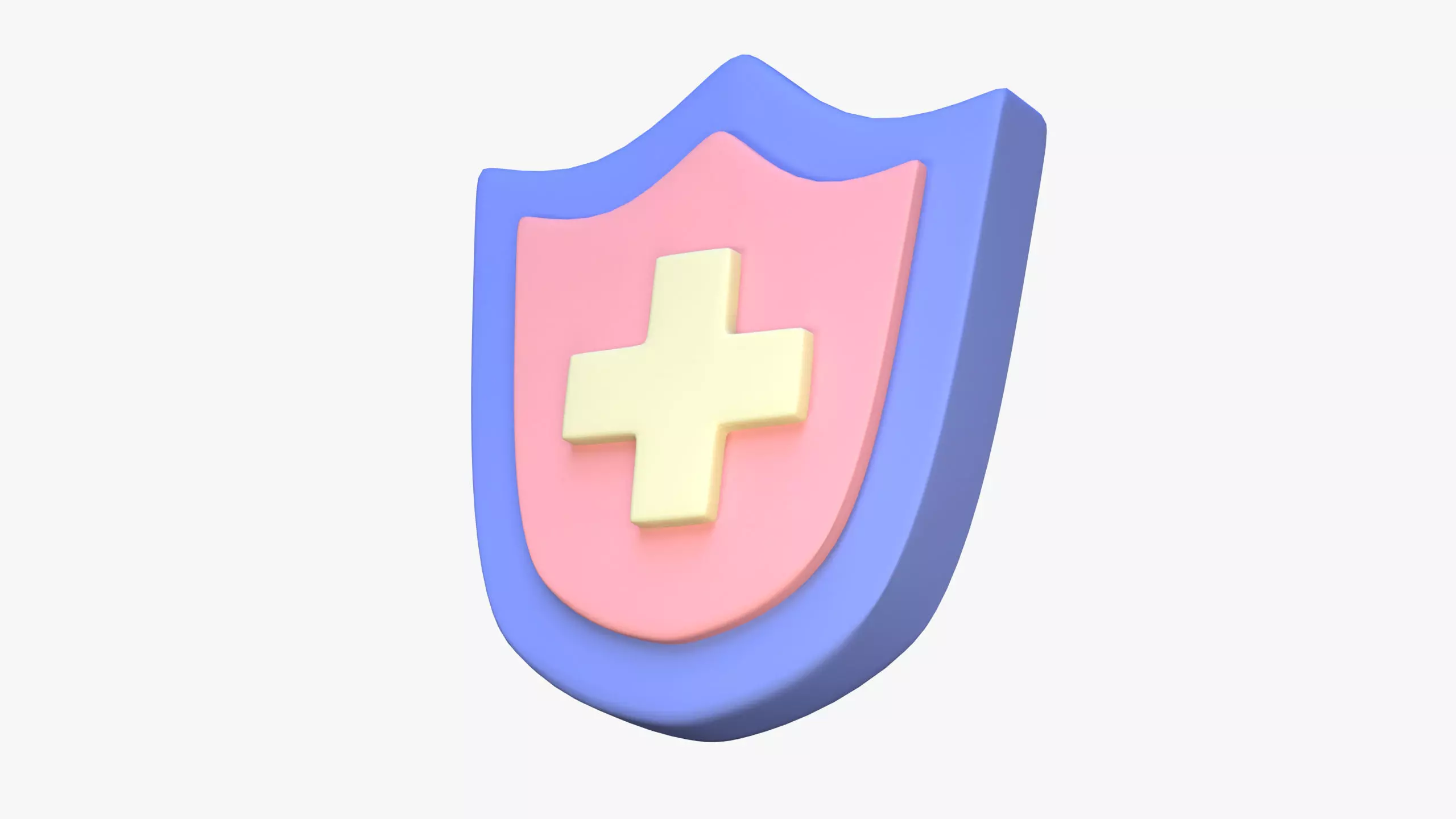 Healthcare Shield 3D icon 3D model_0