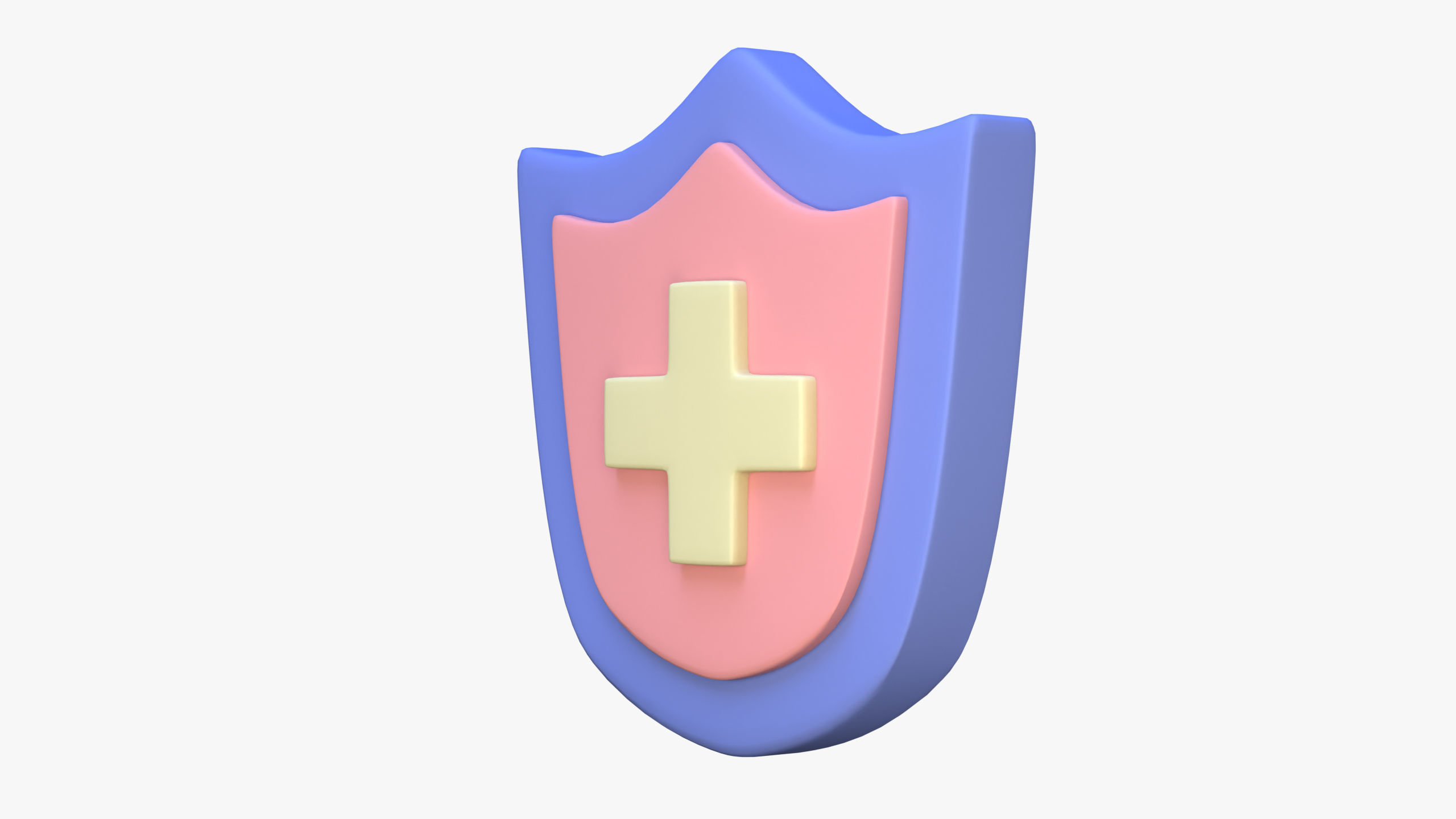 Healthcare Shield 3D icon 3D model_3