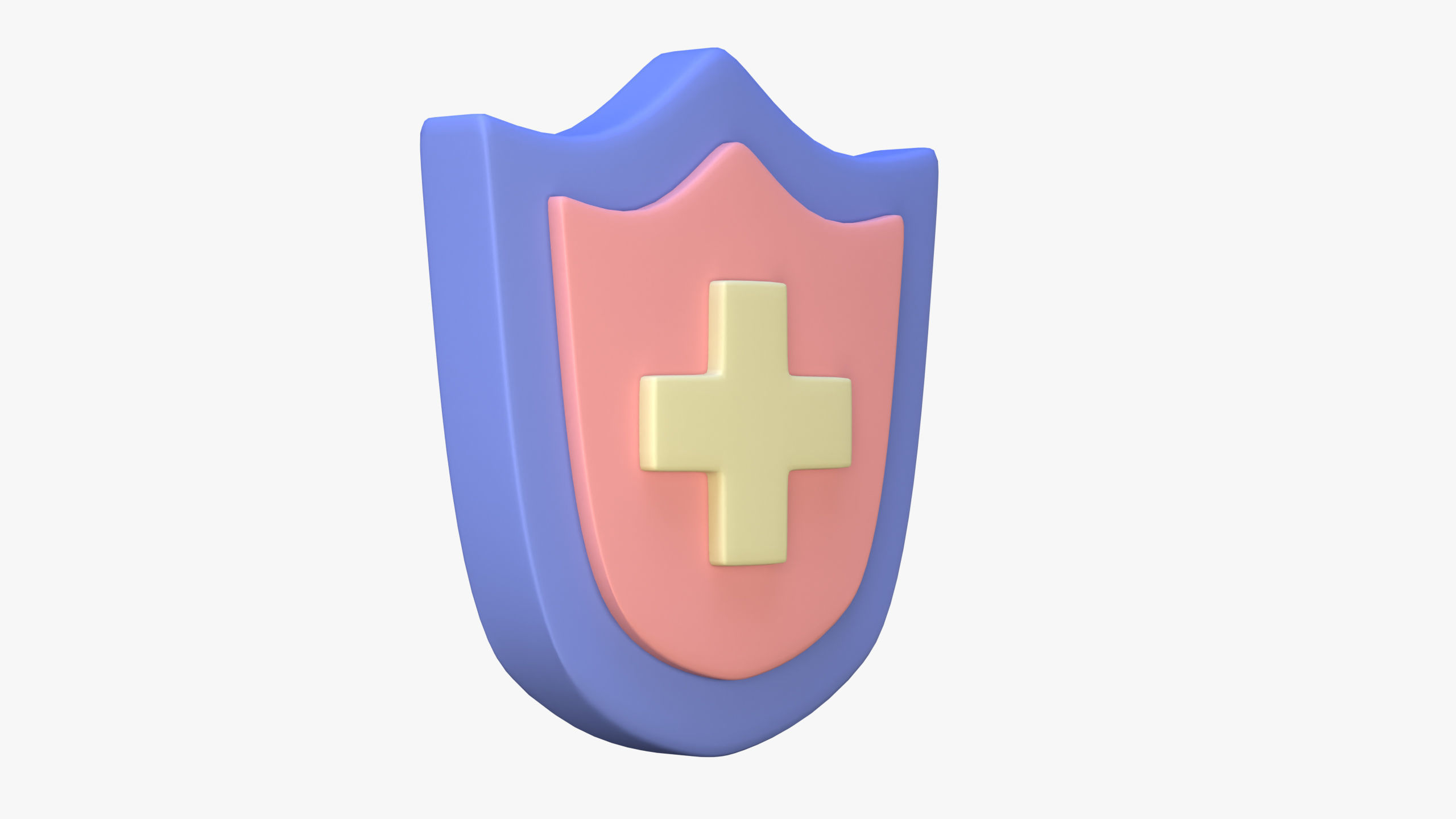 Healthcare Shield 3D icon 3D model_2