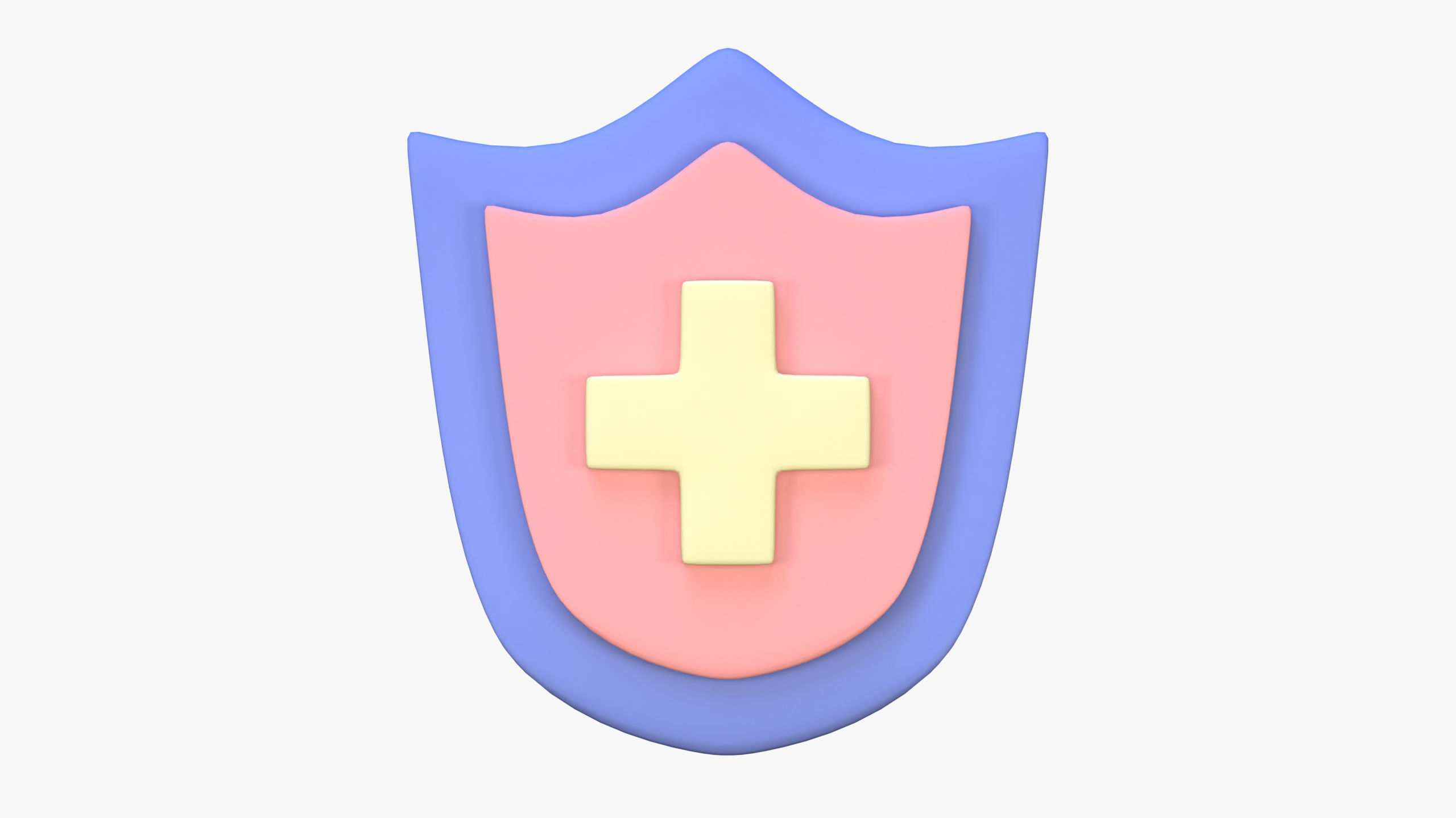 Healthcare Shield 3D icon 3D model_1