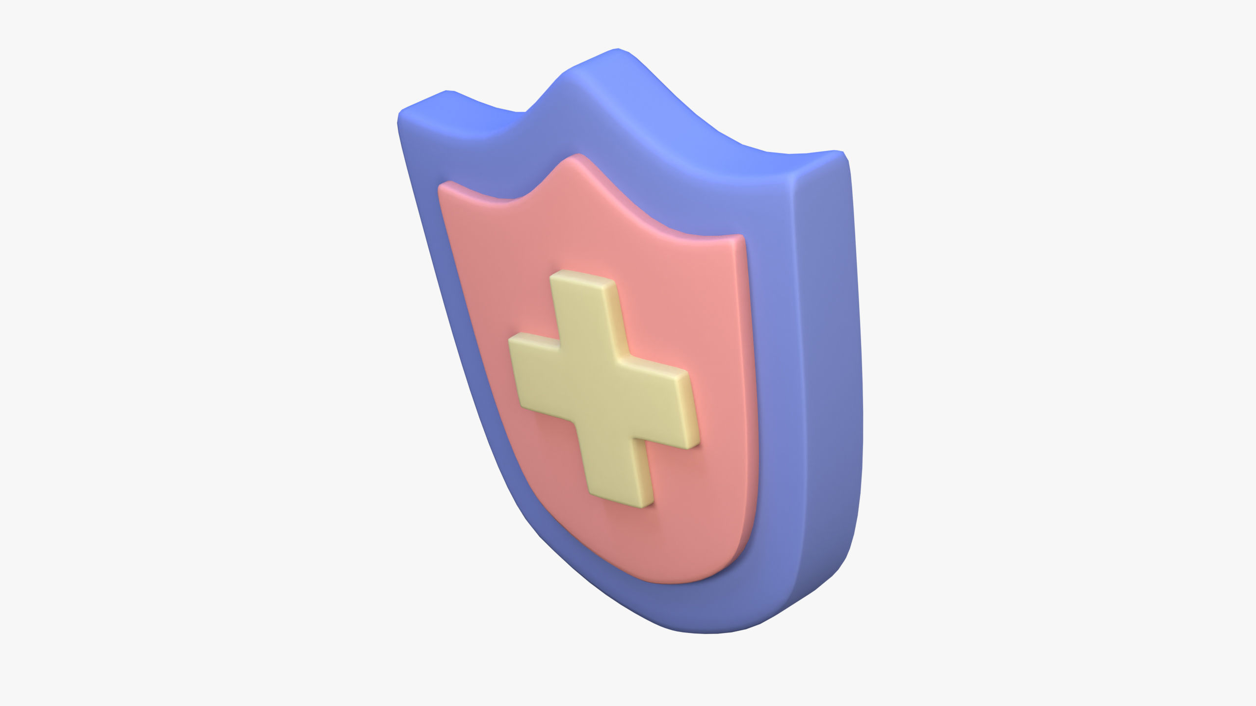 Healthcare Shield 3D icon 3D model_4