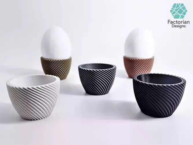 Egg Cup Unbowed to 3D Print STL Files plus  Bambu Studio 3MF  3D print model