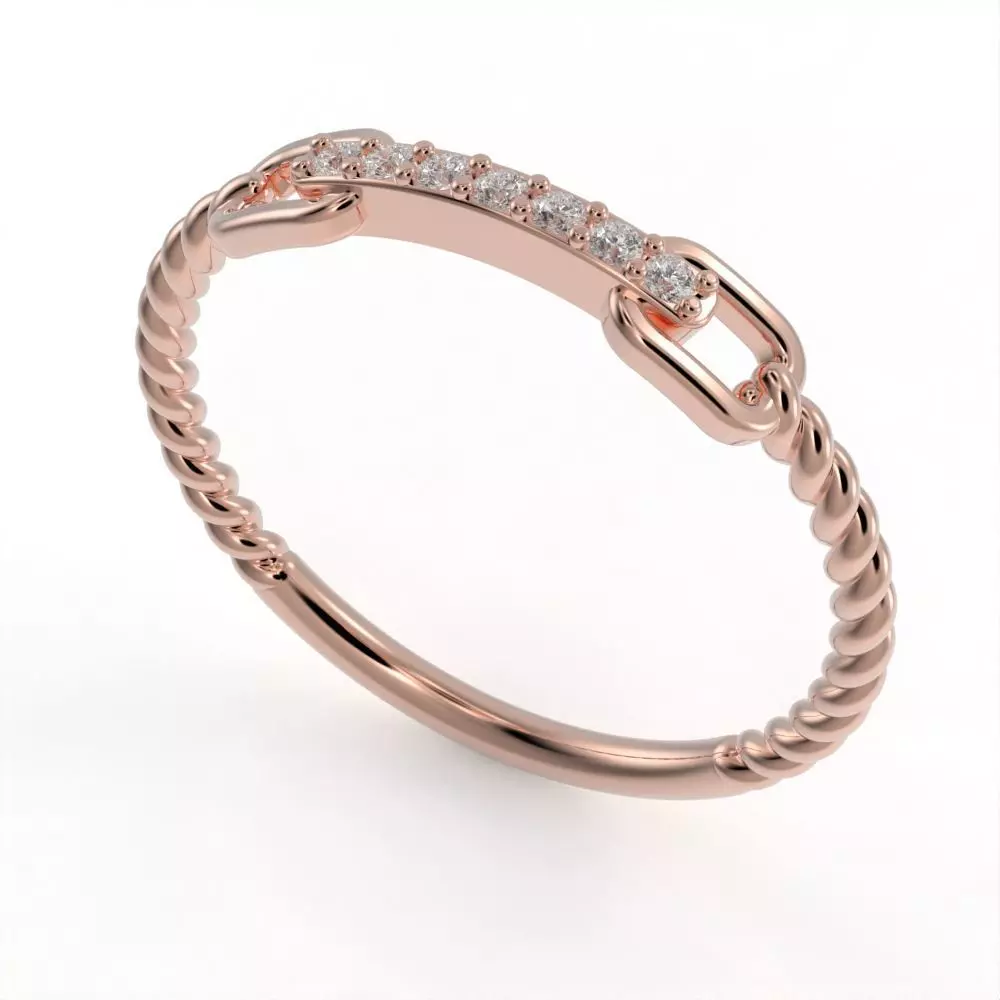 Briaded wedding band ready for 3D print 3D print model_0
