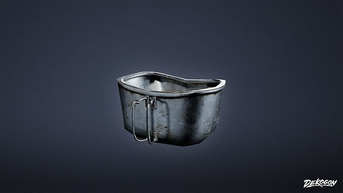 MILITARY - Canteen 02 - LOW POLY Low-poly 3D model 2