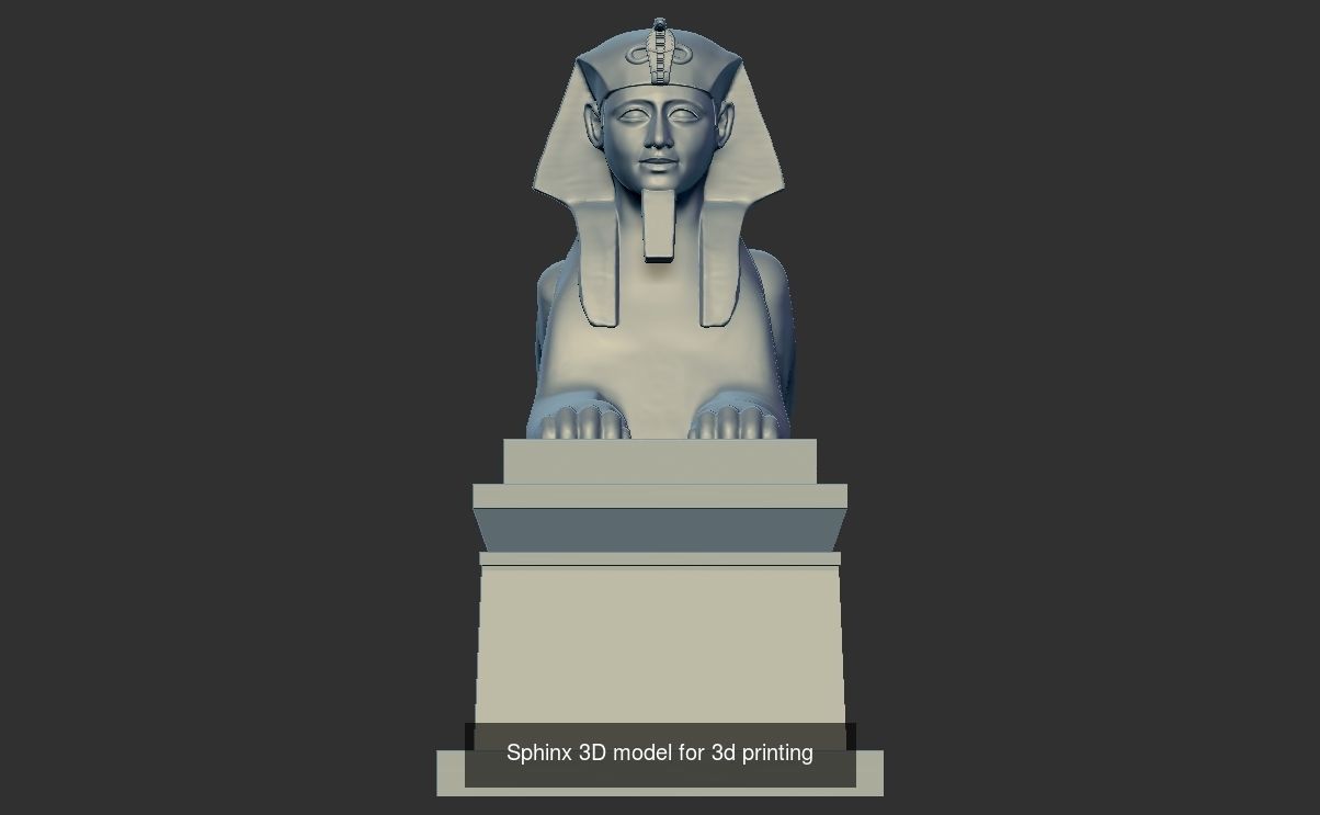 Egyptian Sphinx  3d printable models  3D Model Collection_1