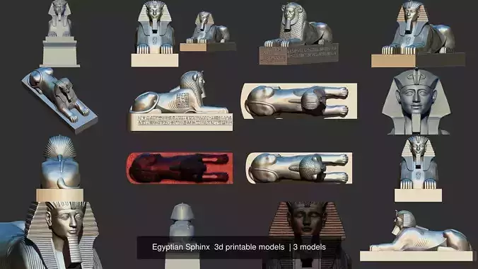 Egyptian Sphinx  3d printable models  3D Model Collection