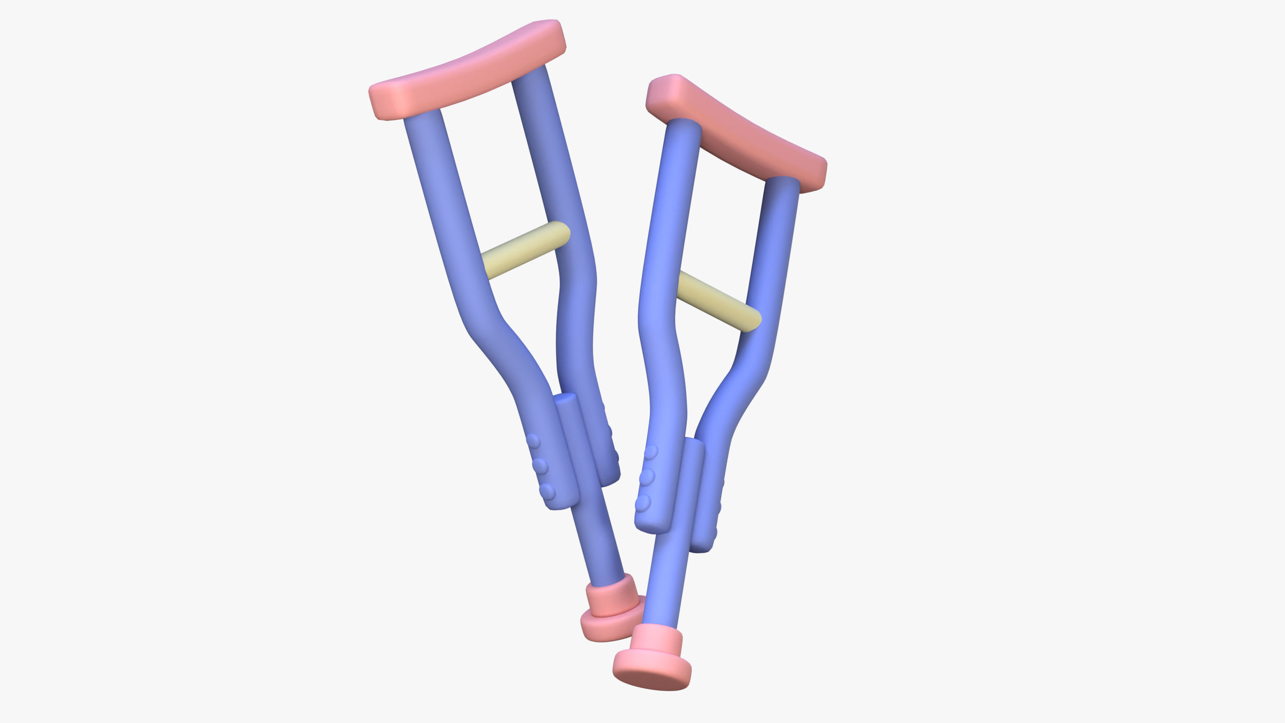 Crutch 3D Icon 3D model_1