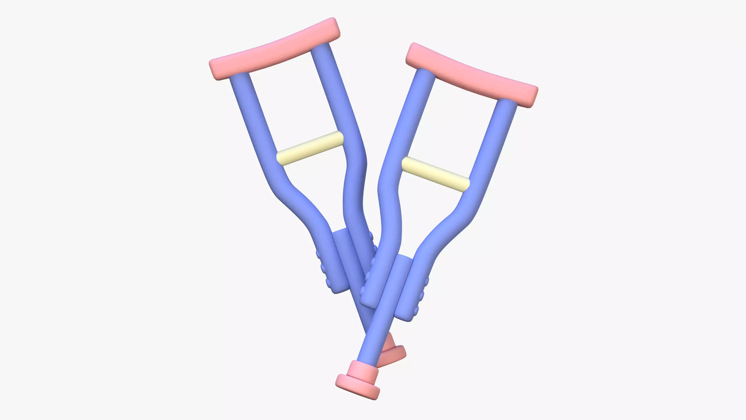 Crutch 3D Icon 3D model_0