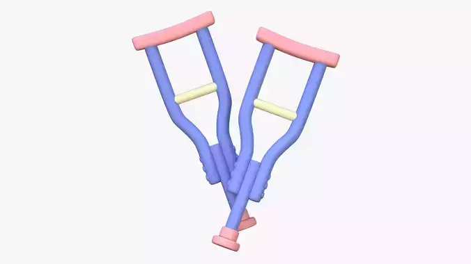 Crutch 3D Icon 3D model