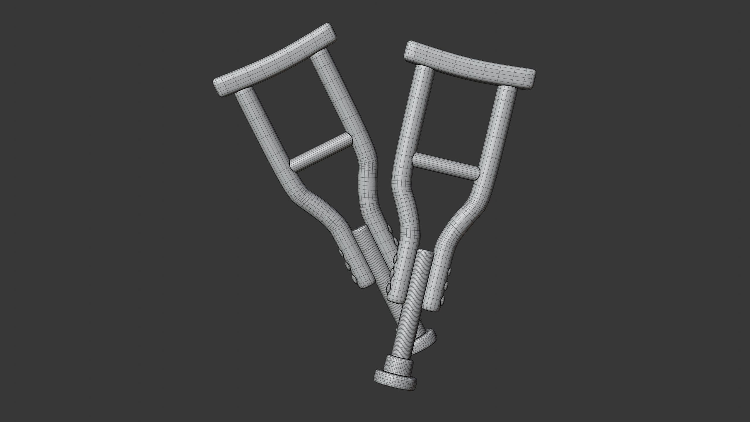Crutch 3D Icon 3D model_5