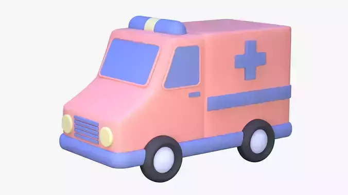 Ambulance 3D Icon