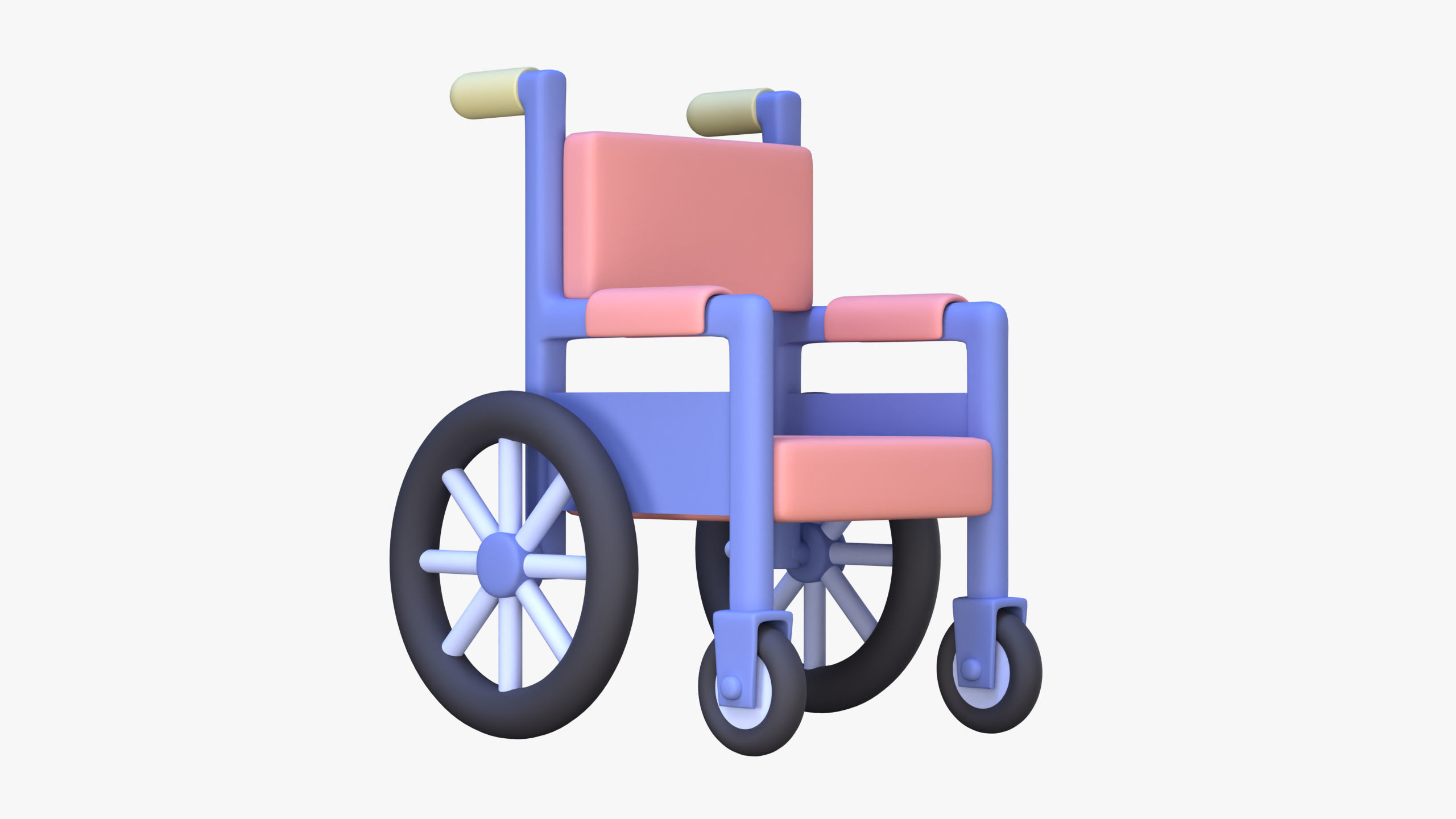 Wheelchair 3D Icon 3D model_2