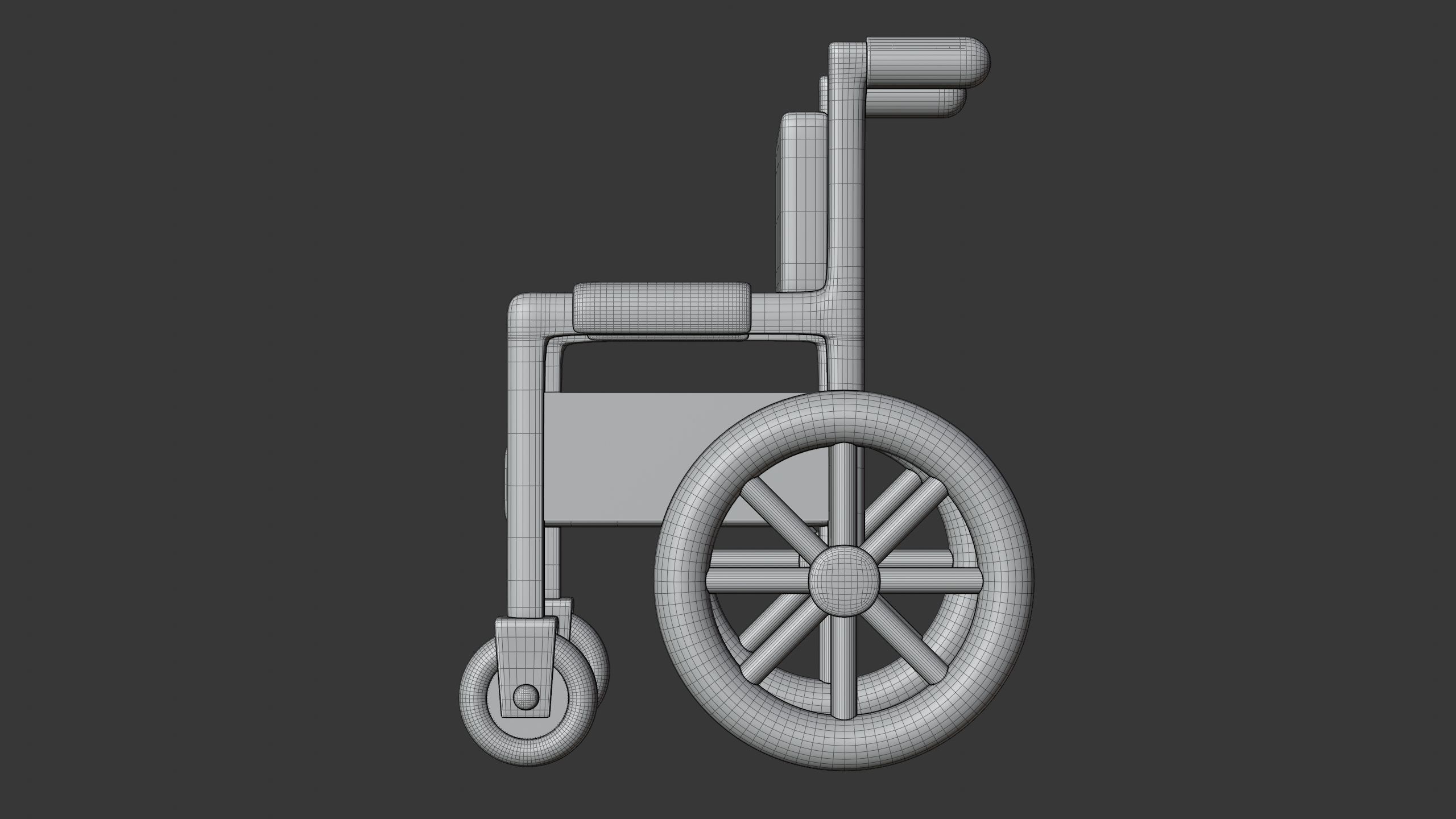 Wheelchair 3D Icon 3D model_8