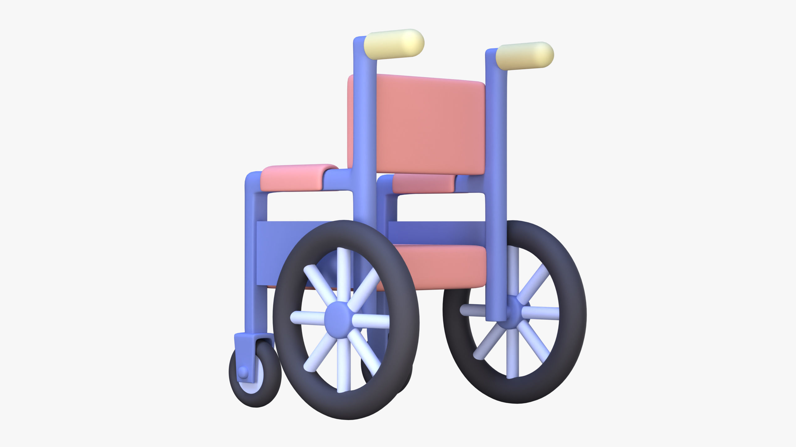 Wheelchair 3D Icon 3D model_3