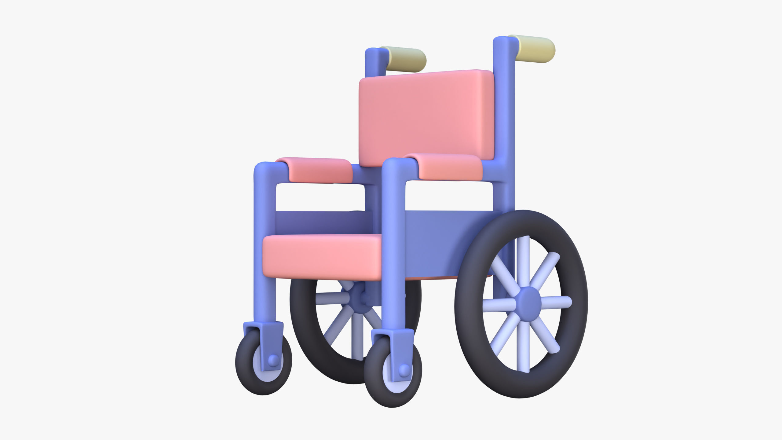 Wheelchair 3D Icon 3D model_1