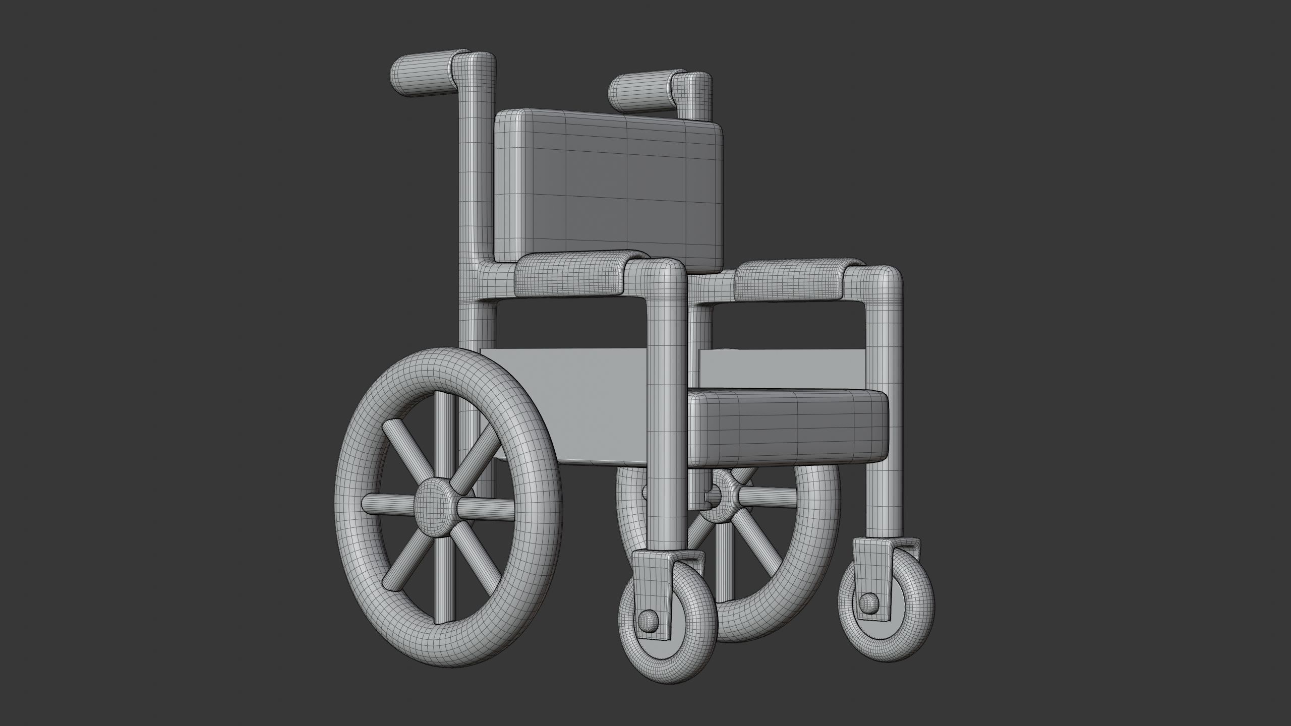 Wheelchair 3D Icon 3D model_7