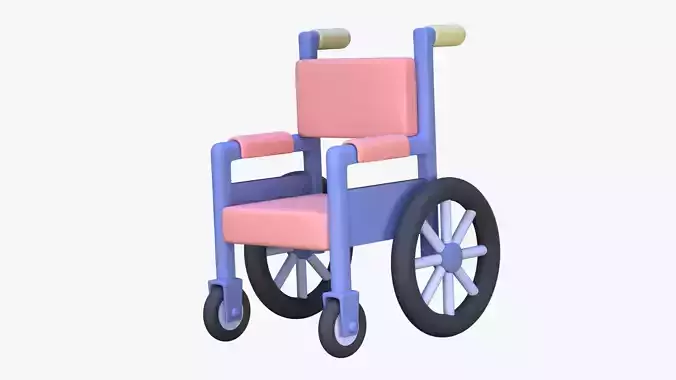 Wheelchair 3D Icon