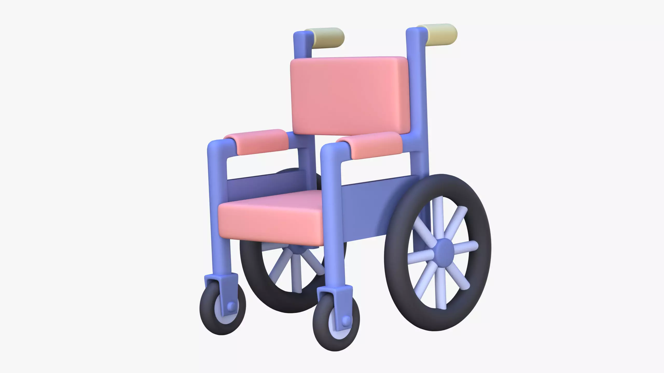 Wheelchair 3D Icon 3D model_0