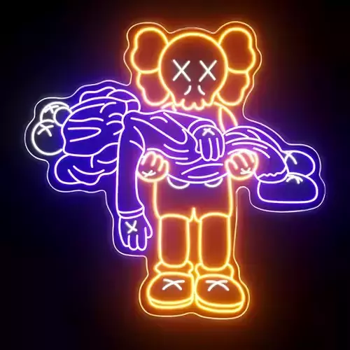 Kaws Neon Sign