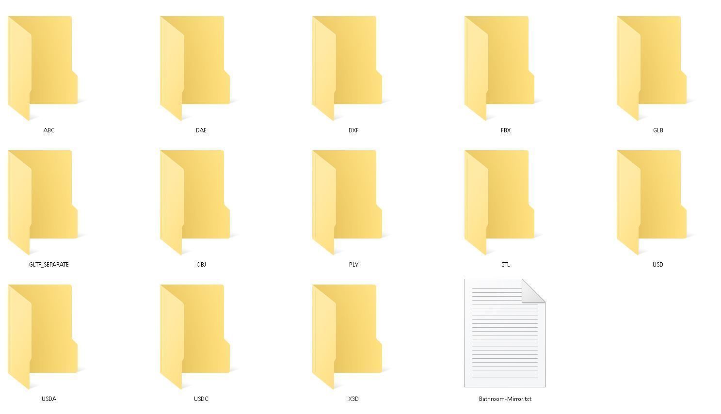 Bathroom Mirror Low-poly 3D model_5