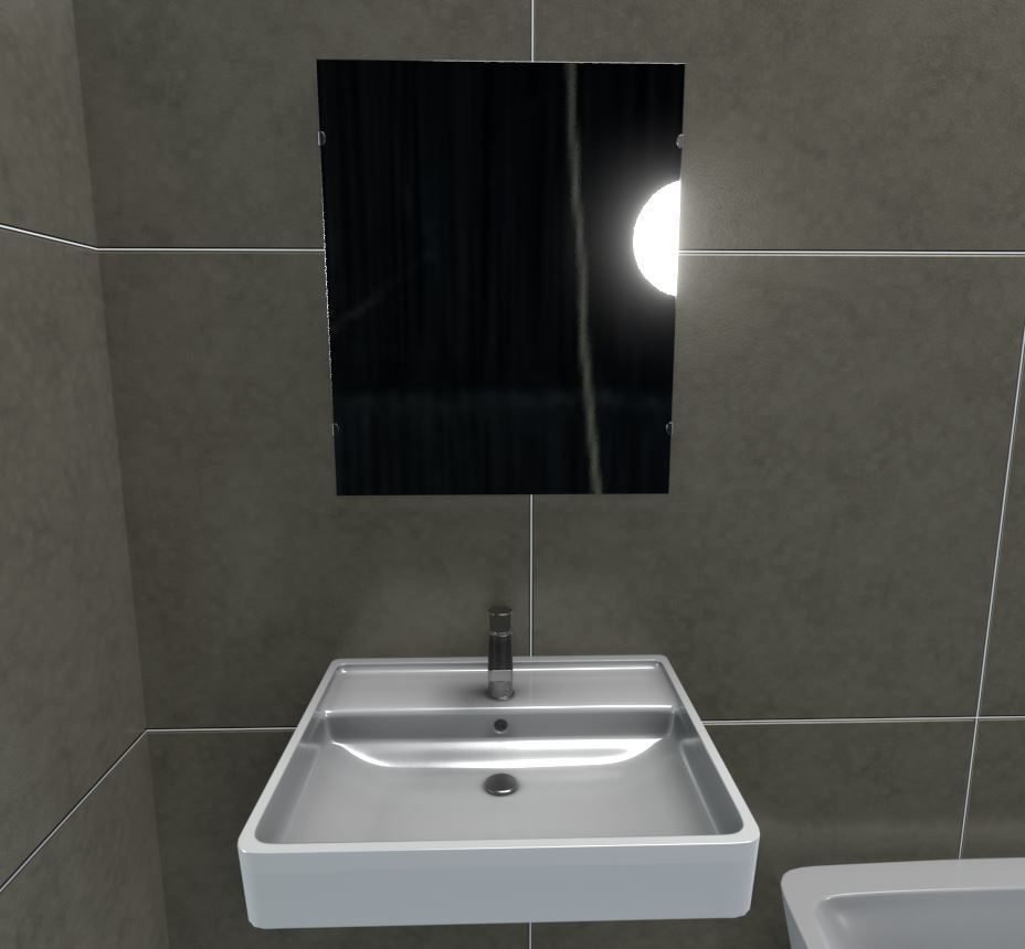 Bathroom Mirror Low-poly 3D model_9