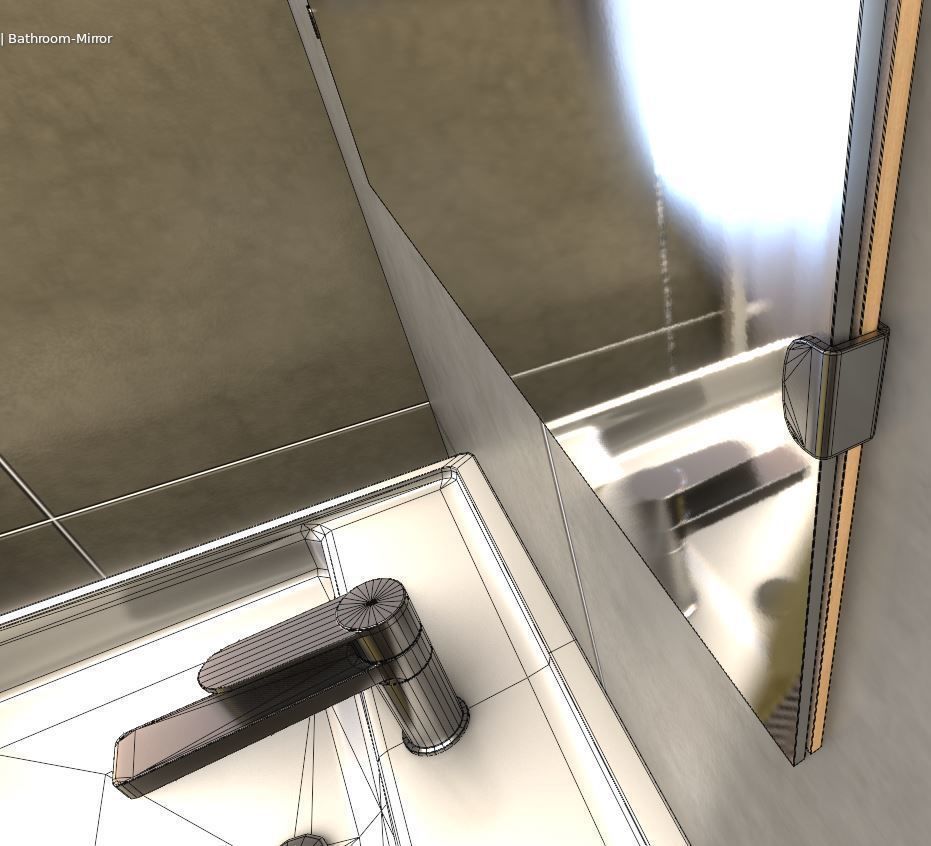 Bathroom Mirror Low-poly 3D model_18