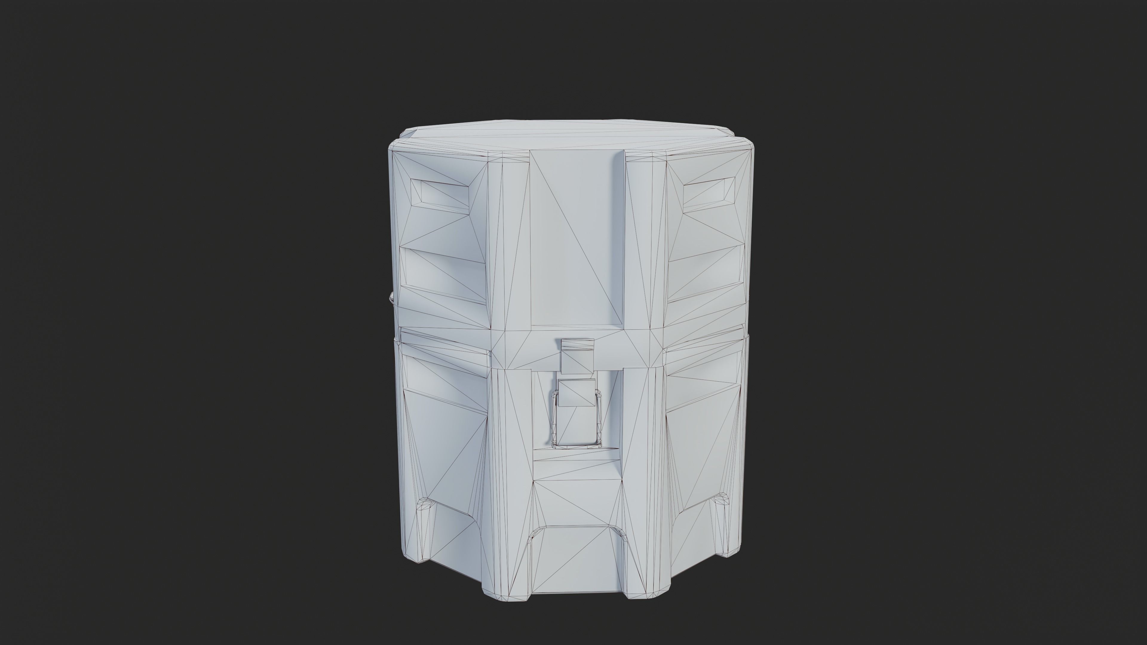 MILITARY - Container 02 - LOW POLY Low-poly 3D model_1