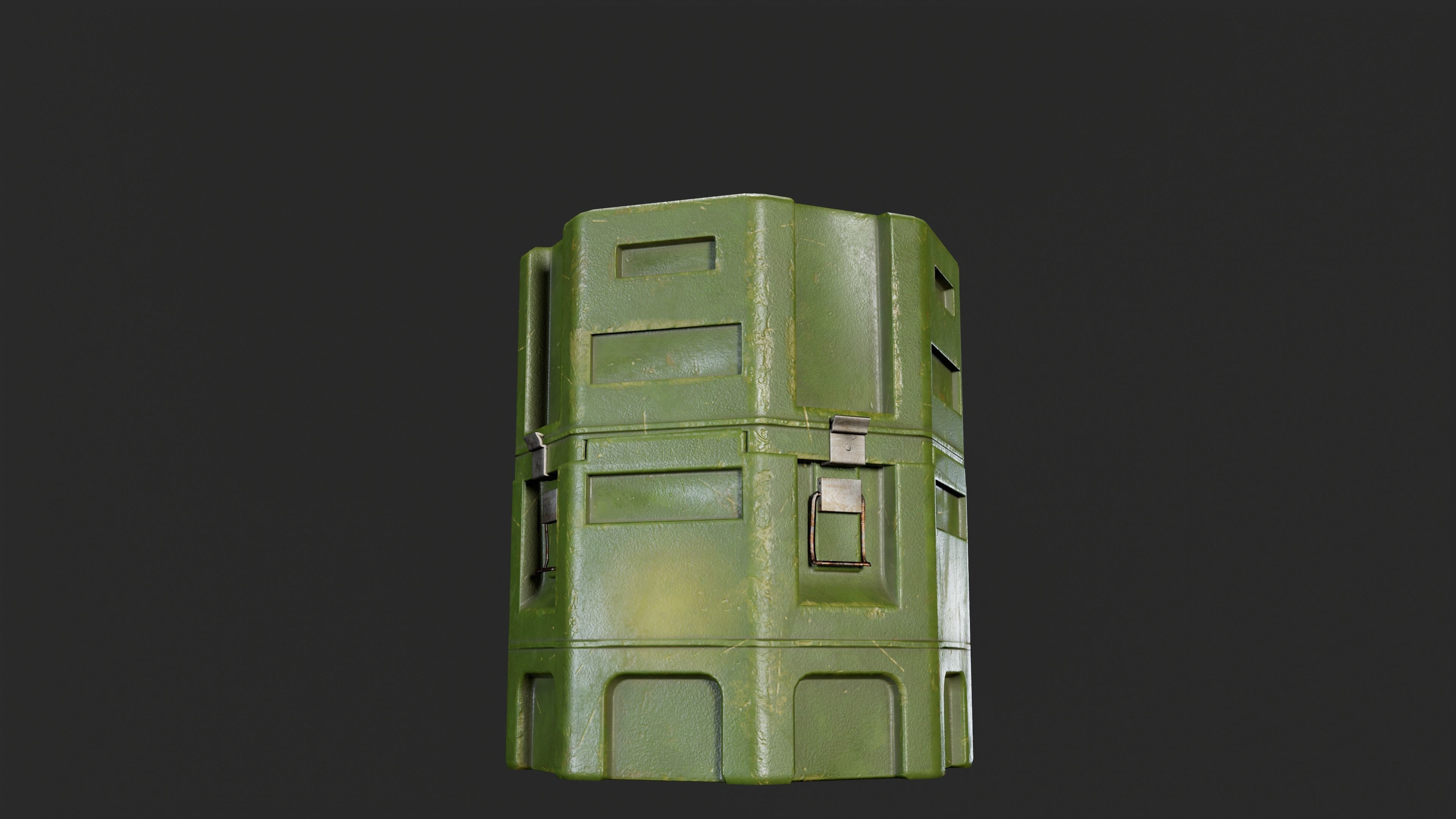 MILITARY - Container 02 - LOW POLY Low-poly 3D model_6