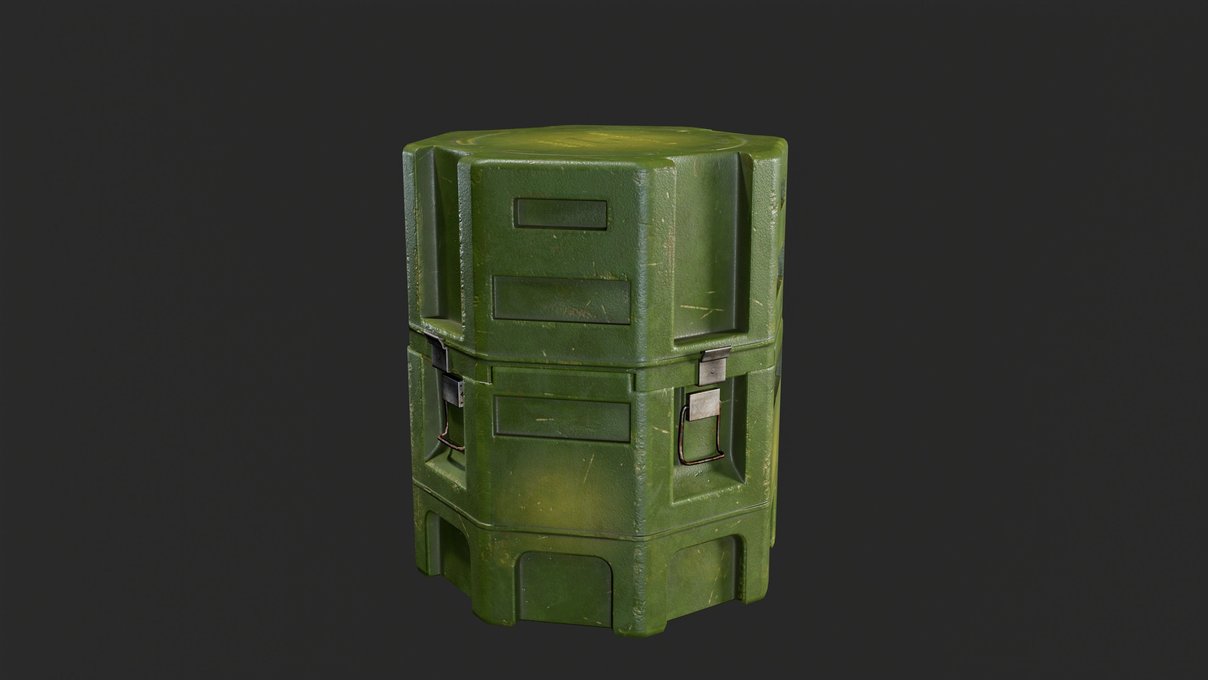MILITARY - Container 02 - LOW POLY Low-poly 3D model_2