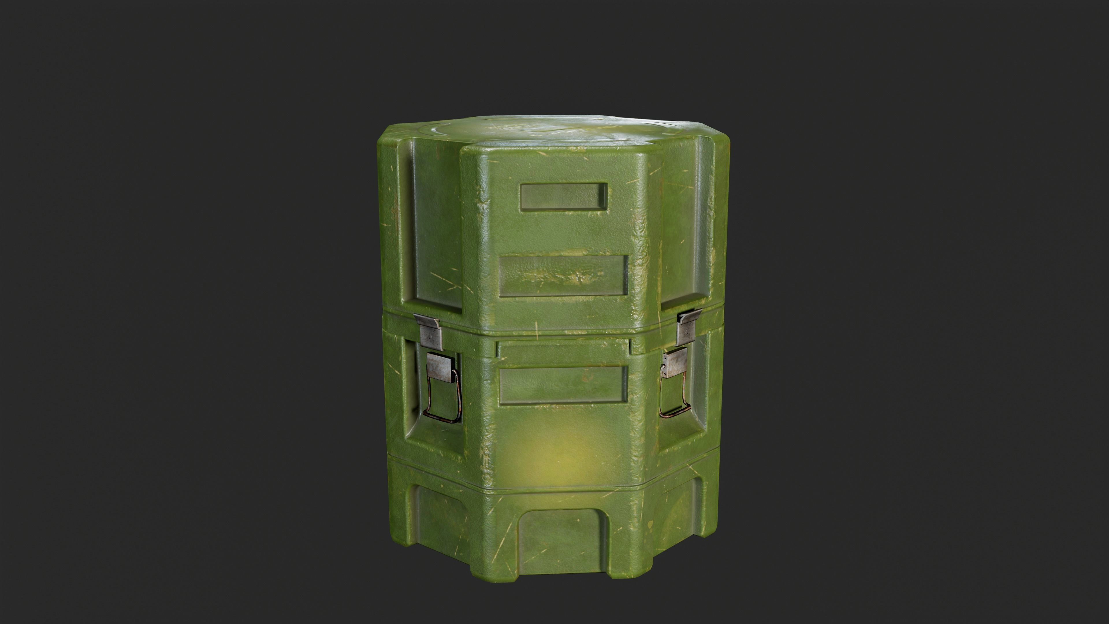 MILITARY - Container 02 - LOW POLY Low-poly 3D model_3