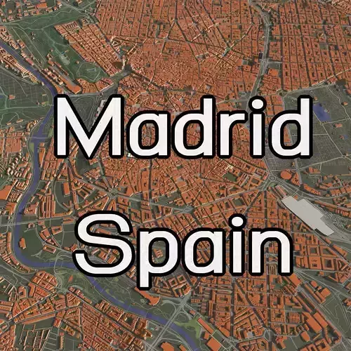 Madrid Spain - city and urban 3D model